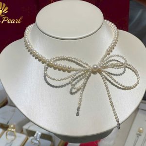 Vòng cổ ngoạc trai thắt nơ tiểu thư